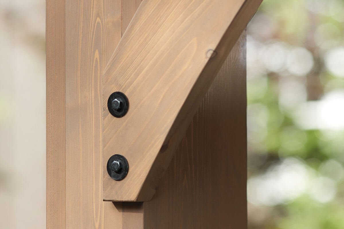 Yardistry 12ft x 14ft (3.7 x 4.3m) Cedar Gazebo with Aluminium Roof- Tiedex - Image 4