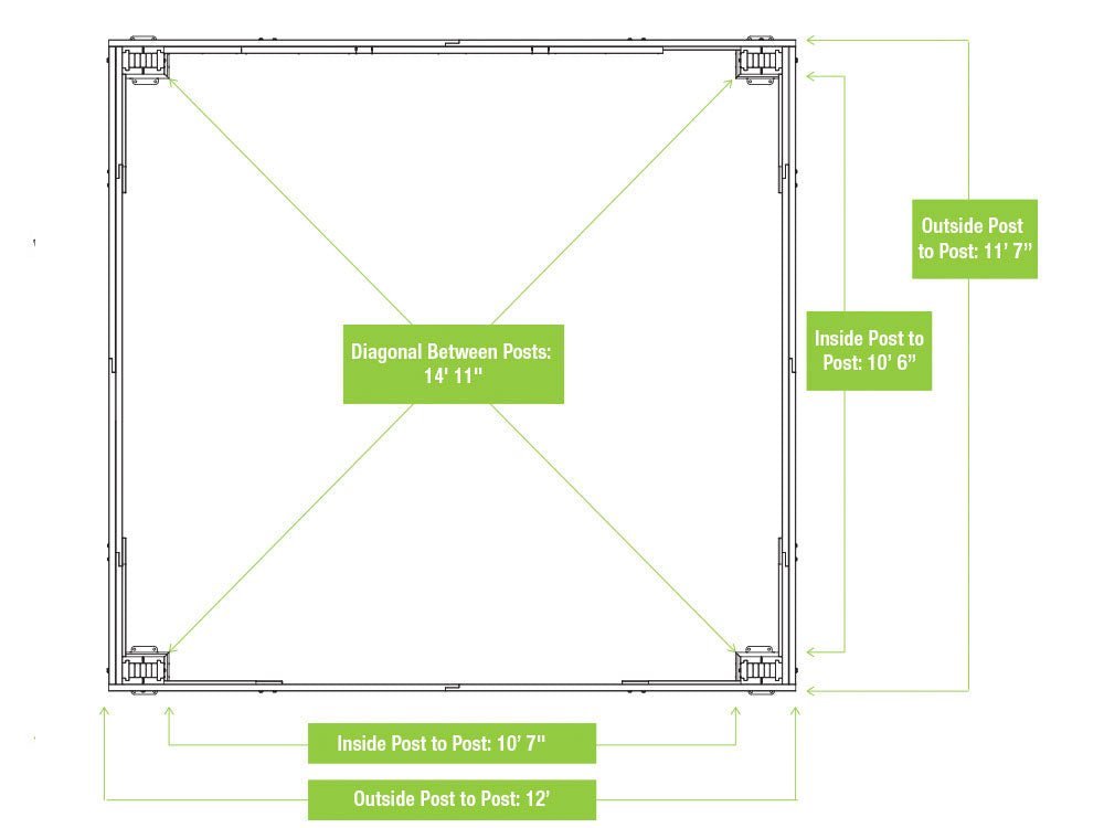 Yardistry 12ft x 14ft (3.7 x 4.3m) Cedar Gazebo with Aluminium Roof- Tiedex - Image 6