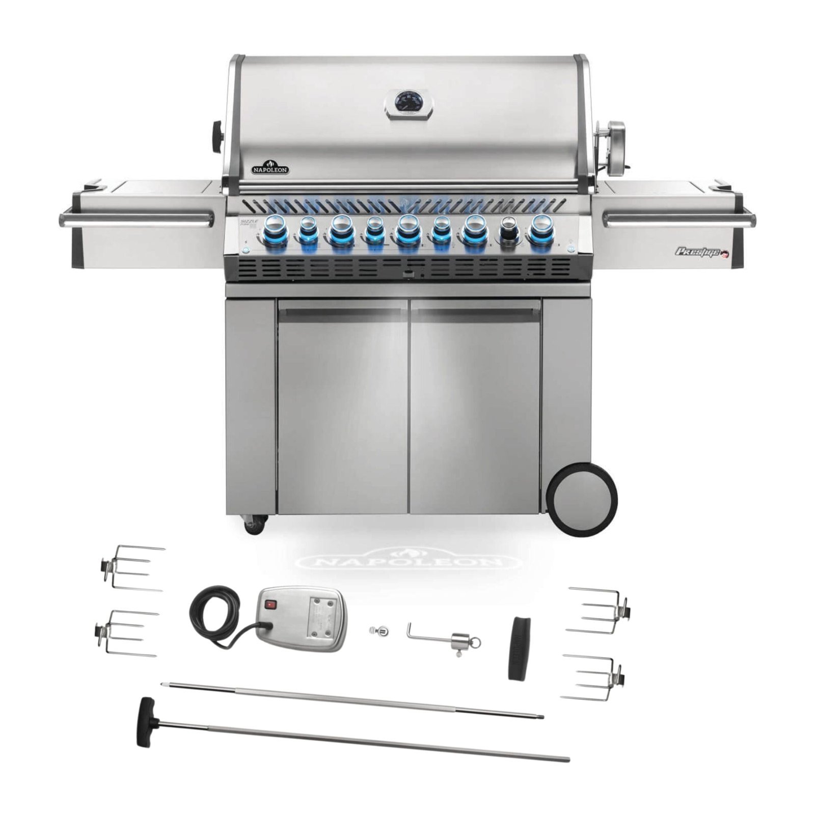 Napoleon Prestige PRO 665 Gas BBQ RSBI PRO665RSIBPSS-3-GB - Free Rotisserie and Cover