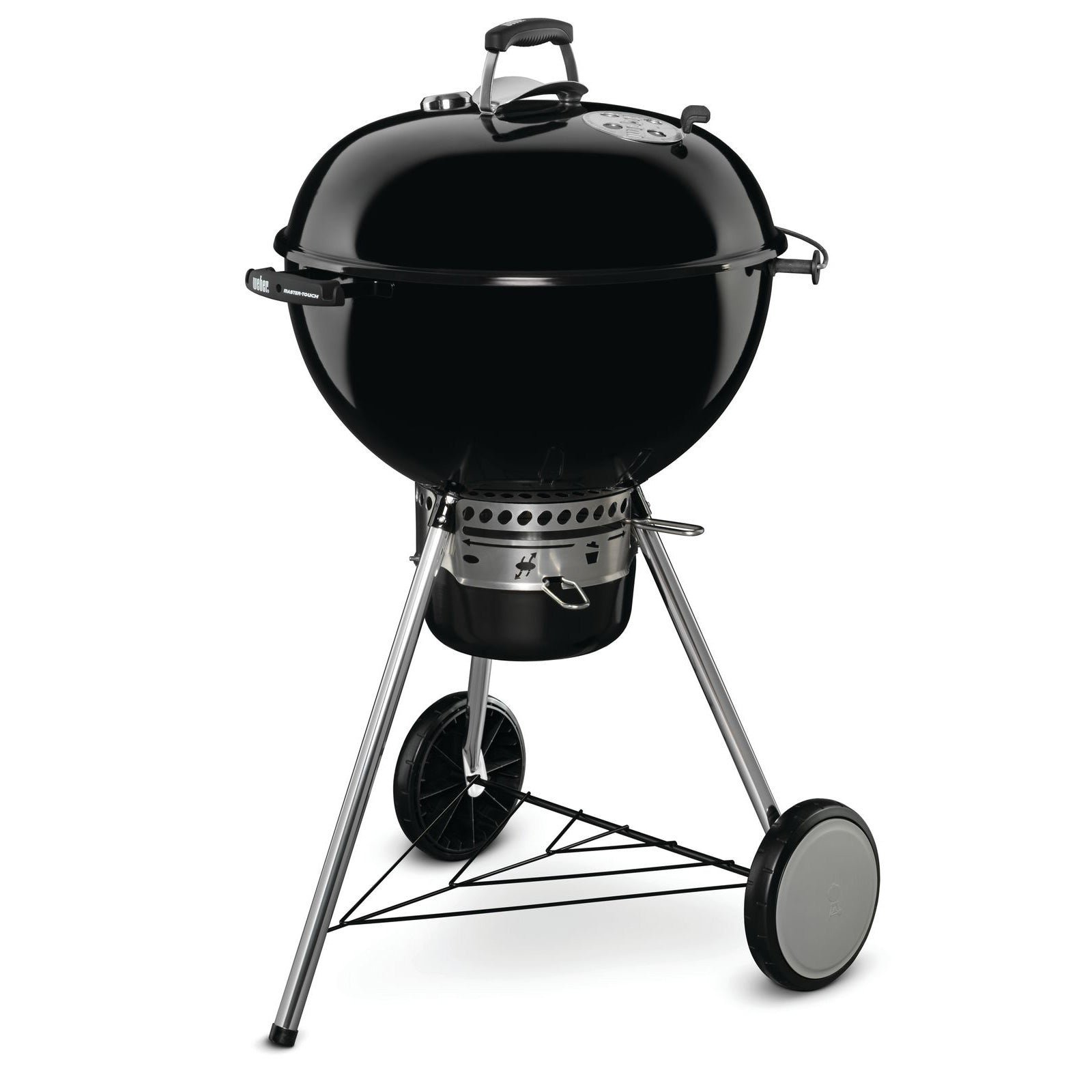 Weber Master Touch E-5750 57cm Charcoal BBQ - Black - Free Weber Rapidfire Chimney Charcoal Starter Set Included