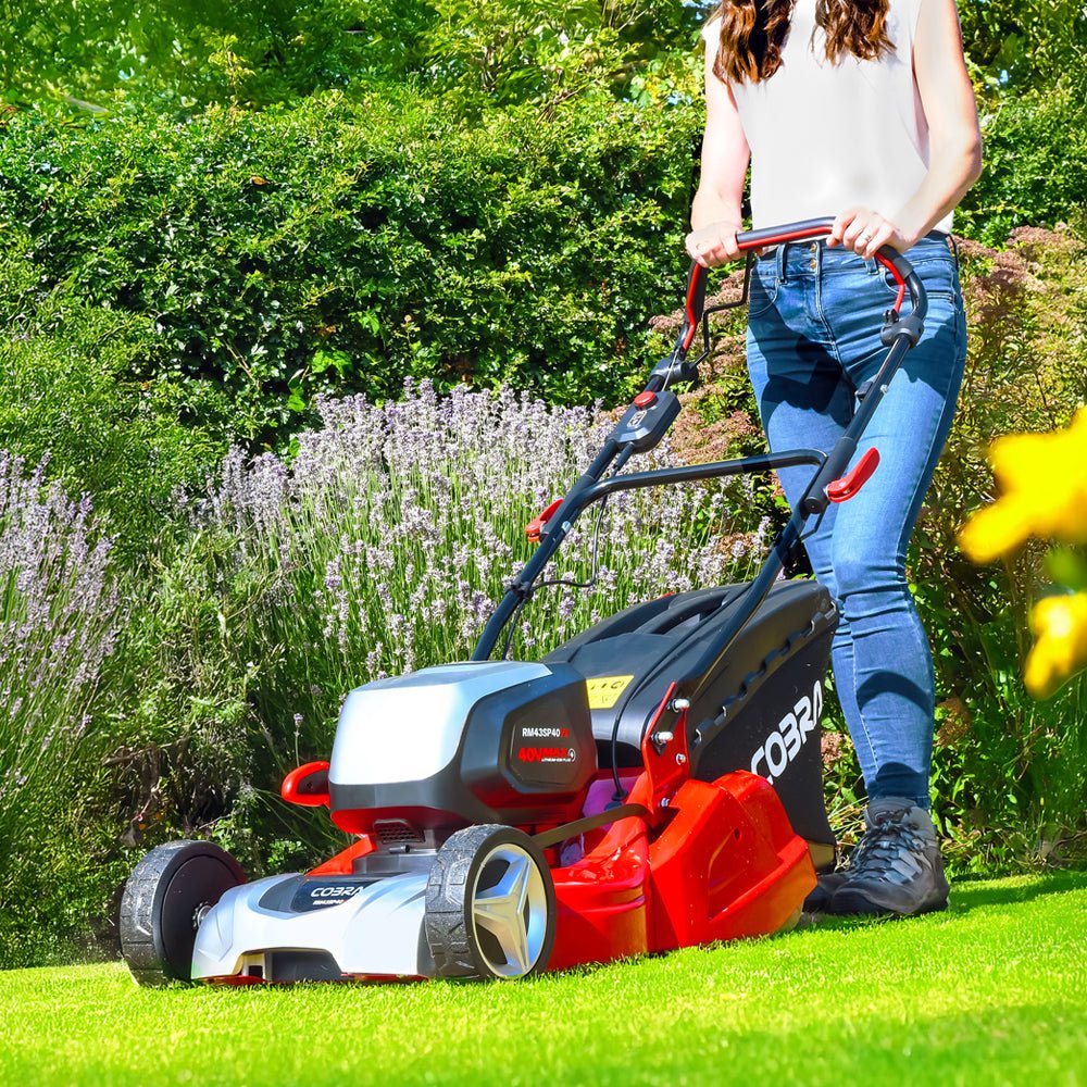 Cobra RM4340VX 40V MAX+ Push Rear Roller Cordless Lawn Mower (with 1 x 40V 4Ah Battery & Fast Charger)