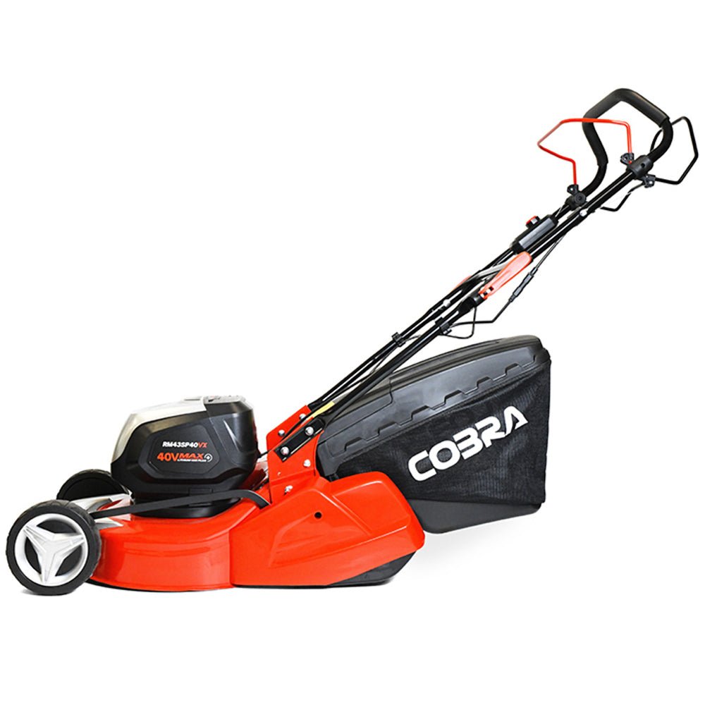Cobra RM43SP40VX 40V MAX+ Self-Propelled Rear Roller Cordless Lawn Mower (with 2 x 40V 4Ah Battery & Fast Charger)
