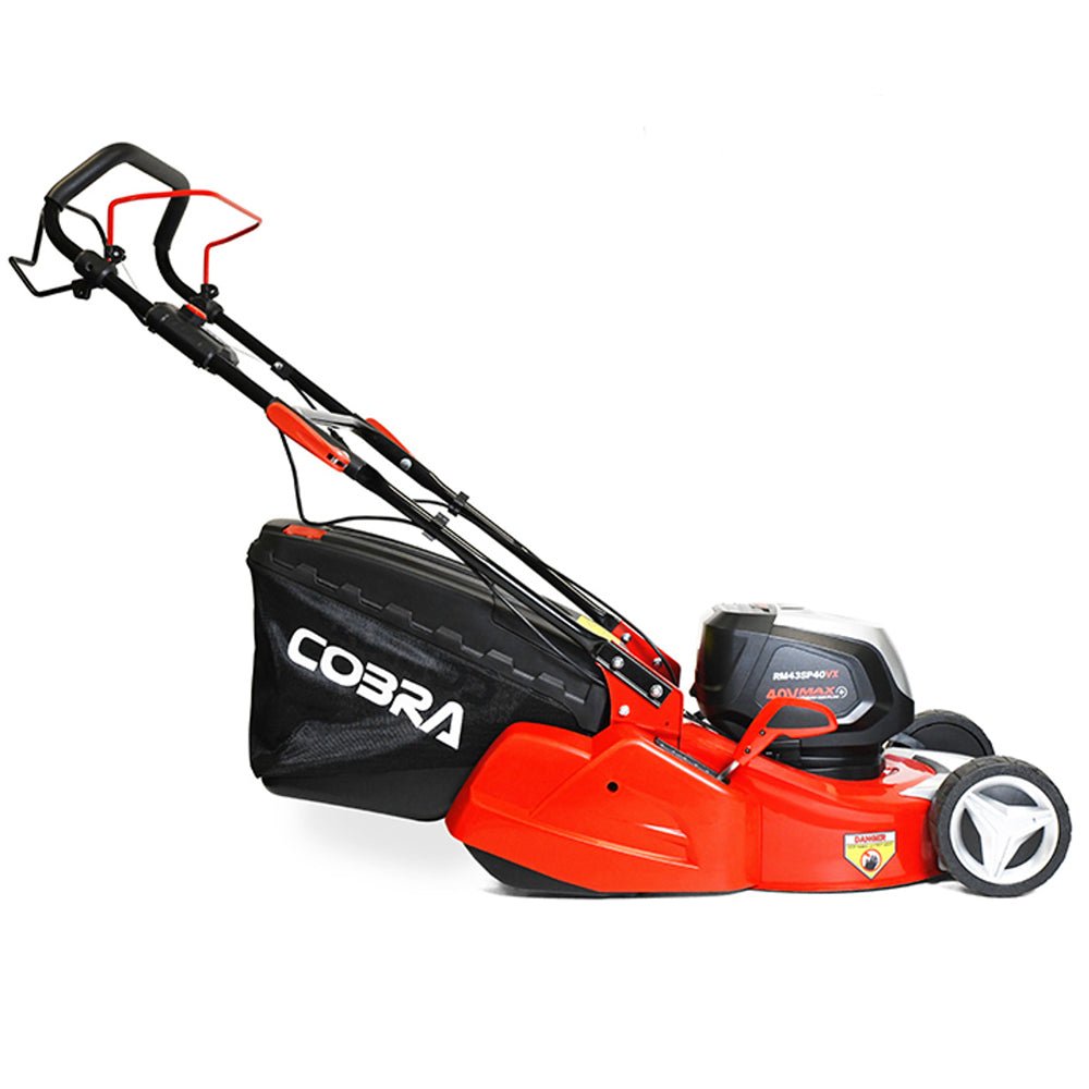 Cobra RM43SP40VX 40V MAX+ Self-Propelled Rear Roller Cordless Lawn Mower (with 2 x 40V 4Ah Battery & Fast Charger)