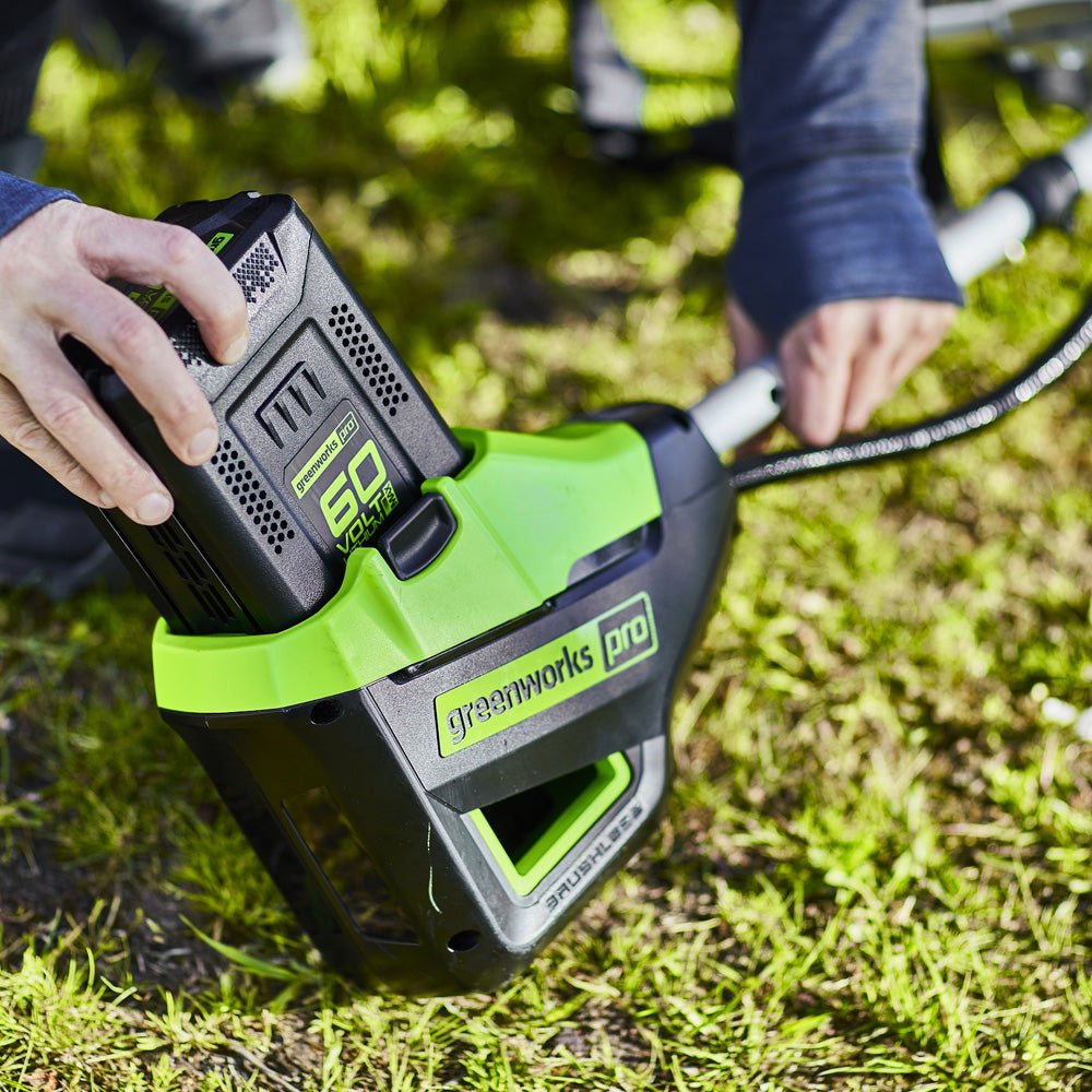 GreenWorks Pro GD60BCBK4 60V Cordless Brush Cutter (with 4Ah Battery & 2A Charger)